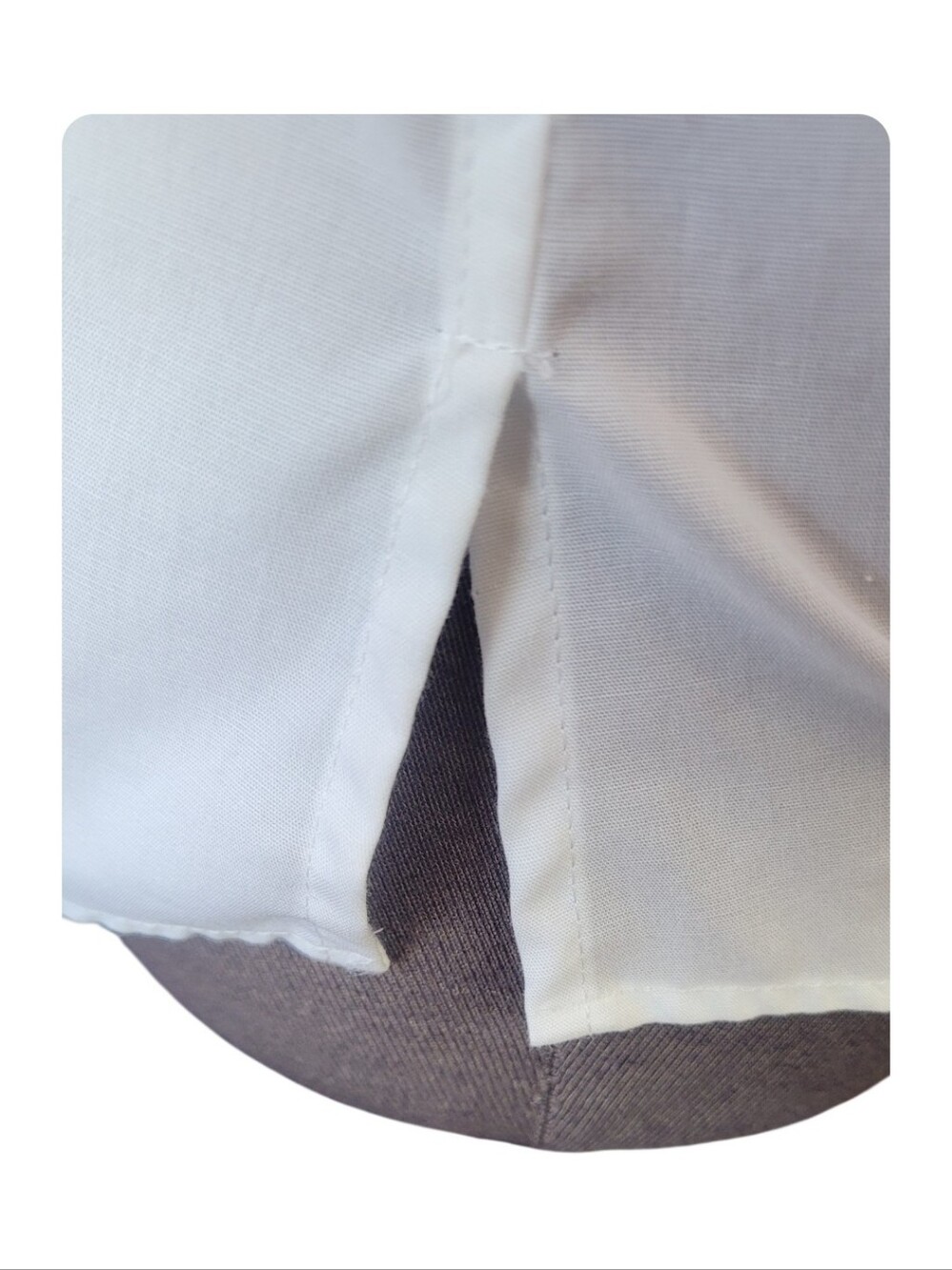 Classic White Button-Front Blouse - 3/4 Sleeve - Picture 9 of 15
